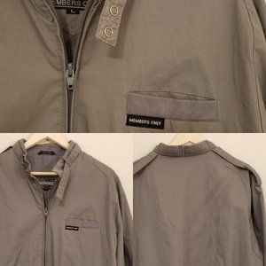 Members Only Jacket. Gray. Newer Run. Size L
